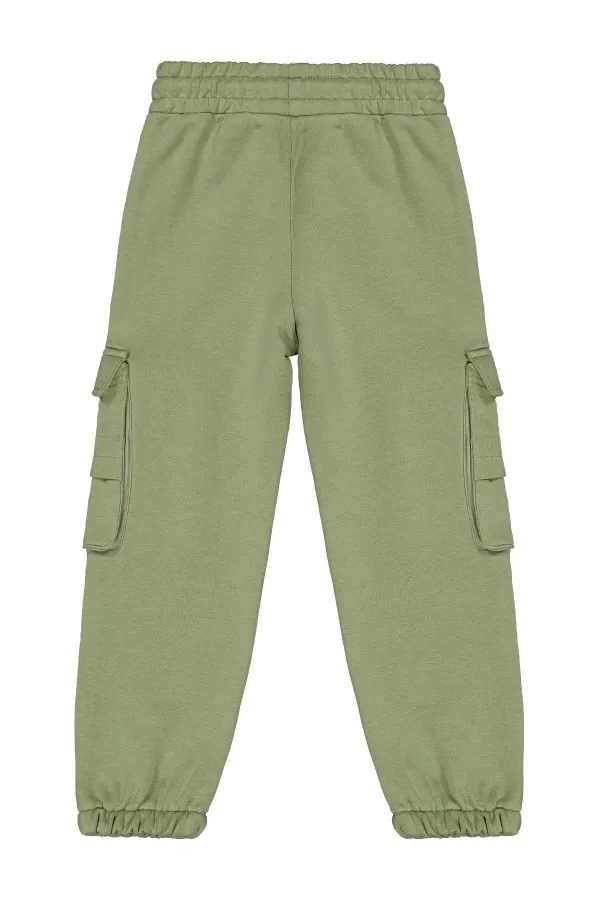 Pantalon de survêtement garçon, 10-13 ans, kaki doux - Lot
