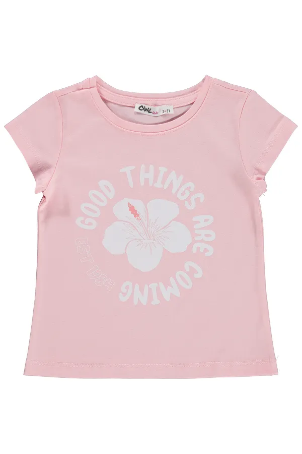 Girls' T-Shirt Km 2-5 Years Pink - Pack Girls' T-Shirt Km 2-5 Years Pink - Pack