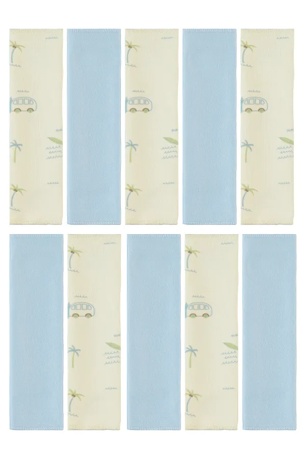 Bebek Ağız Bezi ve Mendili 0-24 Ay Mavi - Paket