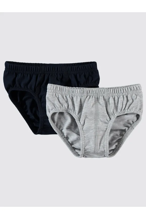 Culottes pour garçon de 2 à 9 ans, gris et bleu marine - Lot