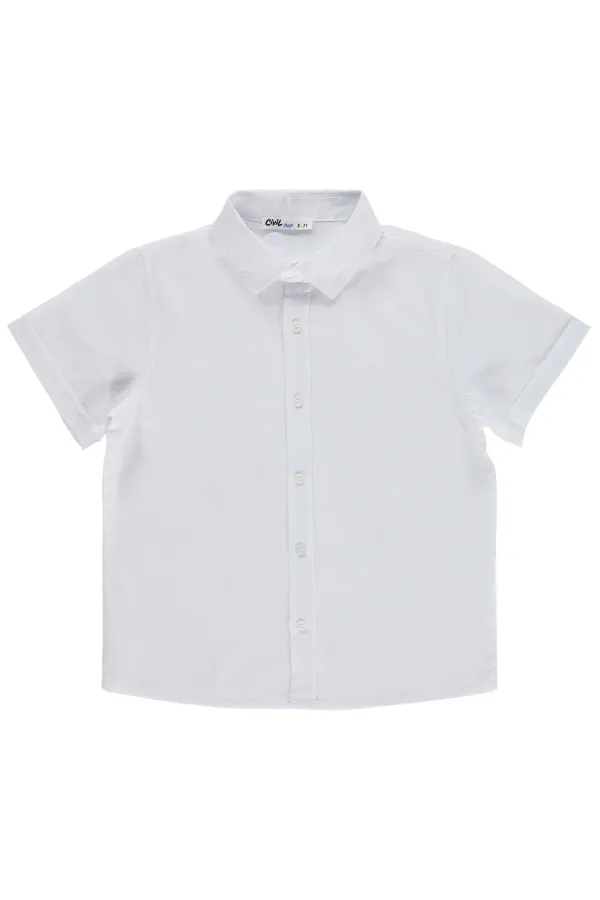 T-shirt garçon, 10-13 ans, blanc - Lot