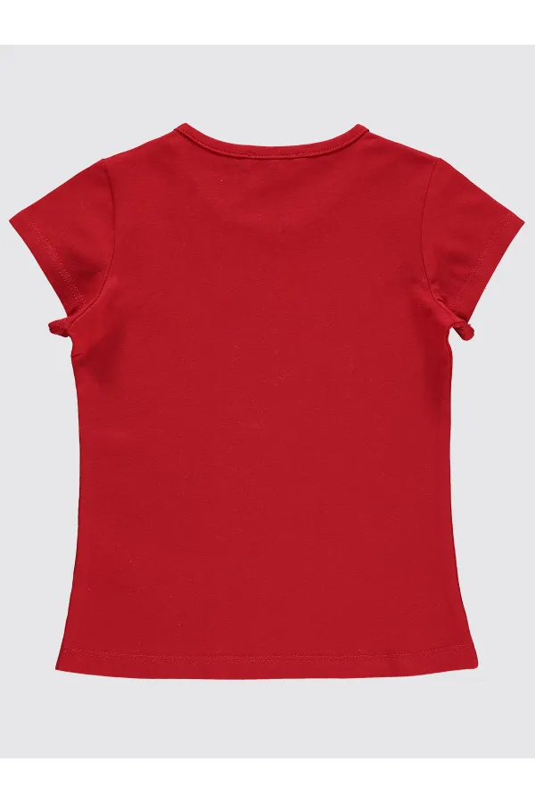Girls' T-shirt, Ages 2-5, Red - Pack