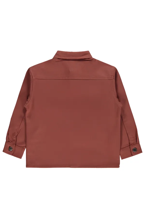 Chemise garçon, 10-13 ans, marron clair - Lot