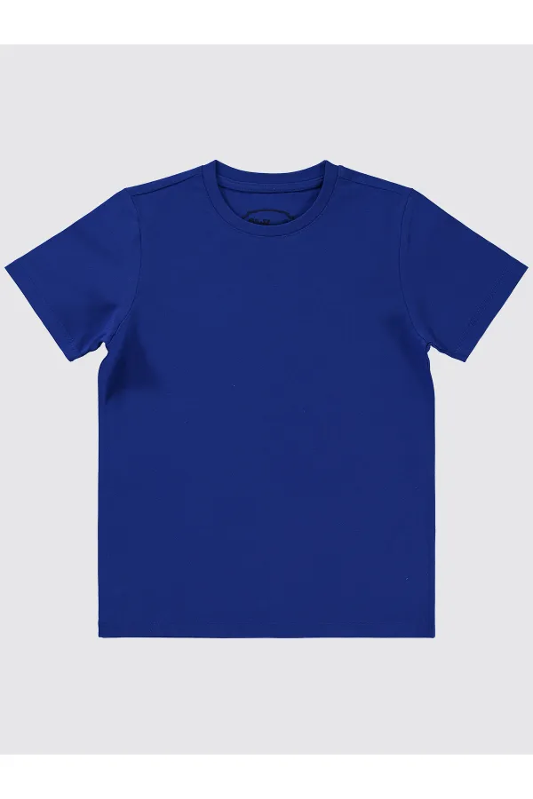 T-shirt garçon 6-9 ans bleu marine clair - Emballage