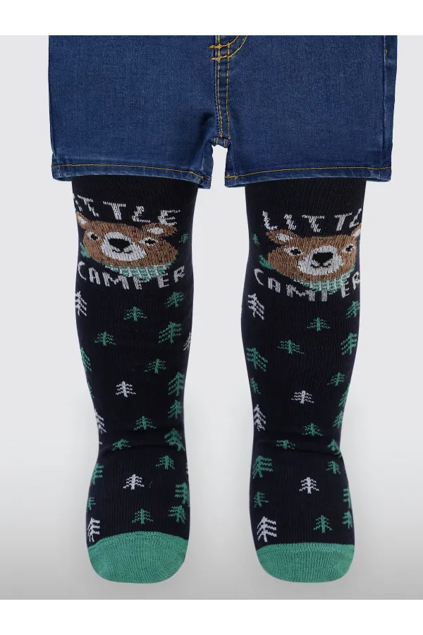 Collants bébé 0-24 mois bleu marine - Lot