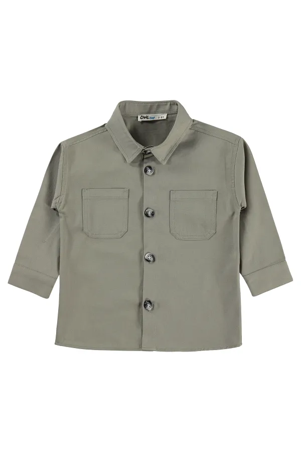 Ensemble chemise garçon 2-5 ans gris clair - Emballage