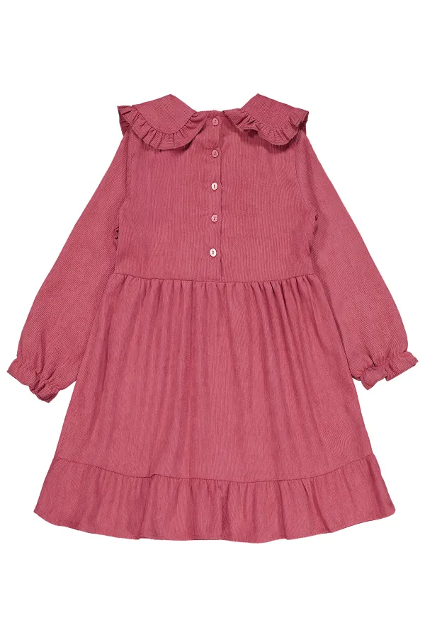 Kız Çocuk Jile ve Elbise 6-9 Yaş Gül Kurusu - Paket