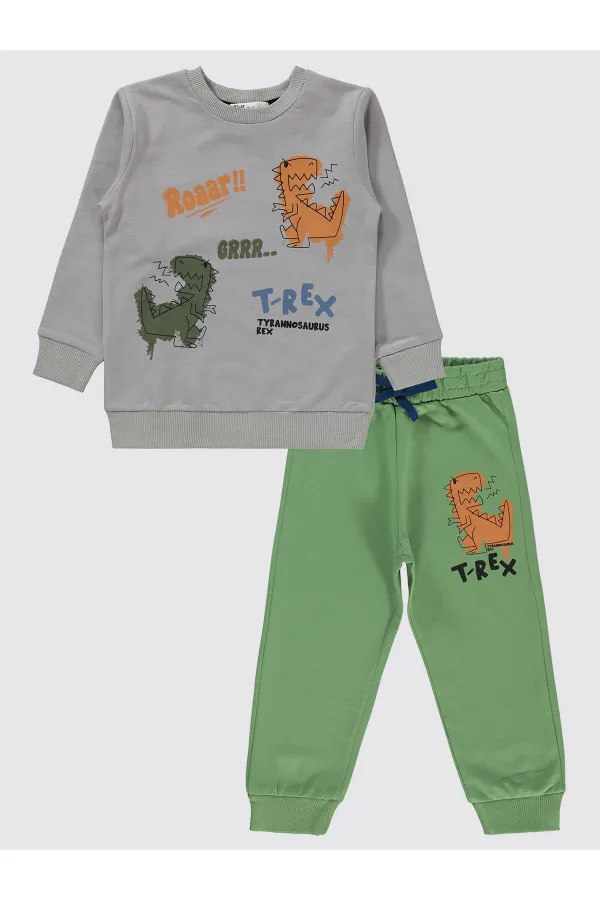 Boys Tracksuit Set 2-5 Years Old Gray - Package