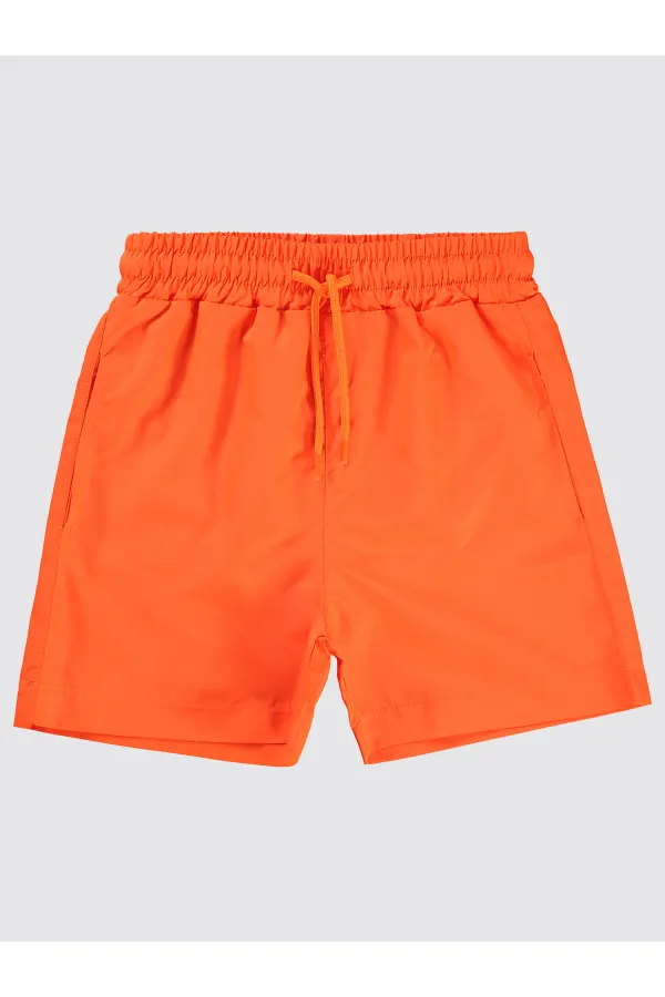 Boys' Swim Shorts 10-13 Years Old Orange - Package