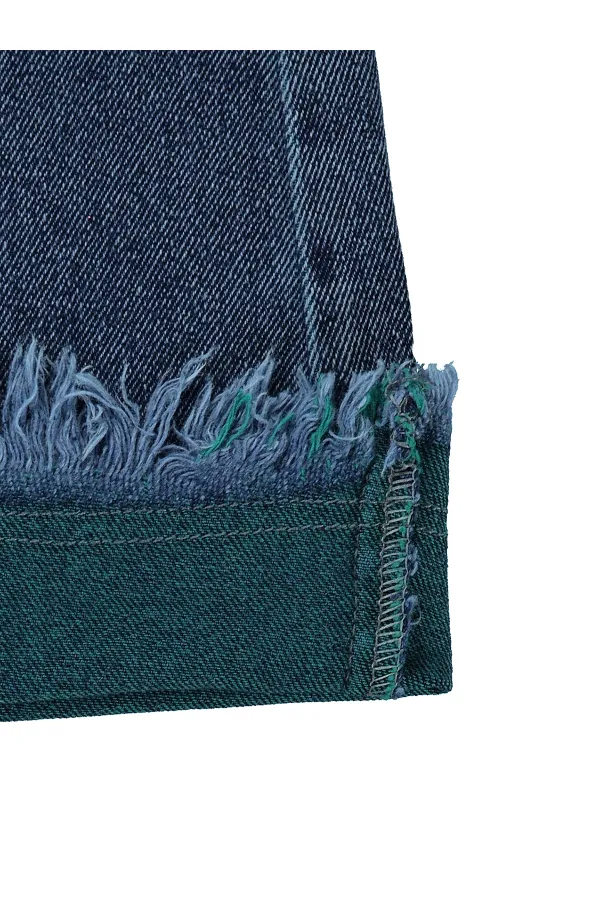 Pantalon bleu foncé pour fille de 10 à 13 ans - Emballage