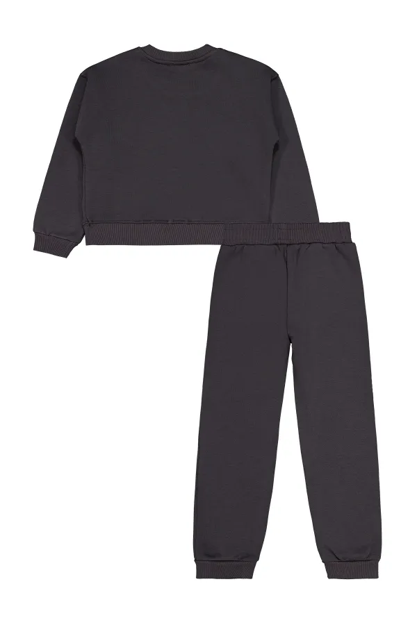 Ensemble de survêtement anthracite pour filles de 6 à 9 ans -