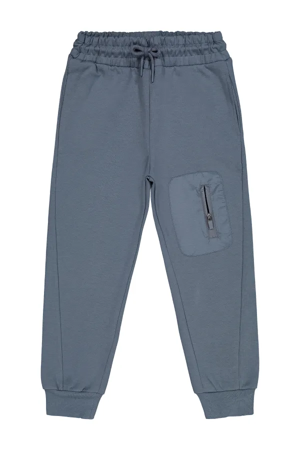 Bas de survêtement garçon 10-13 ans anthracite clair - Emballage