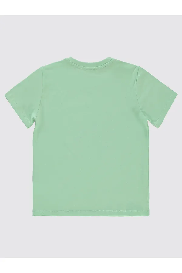 Lot de t-shirts pour garçons de 6 à 9 ans, vert d'eau