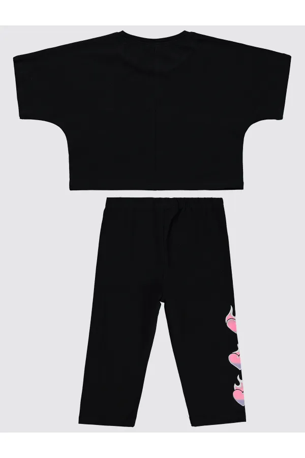 Kız Çocuk Takım 6-9 Yaş Siyah - Paket