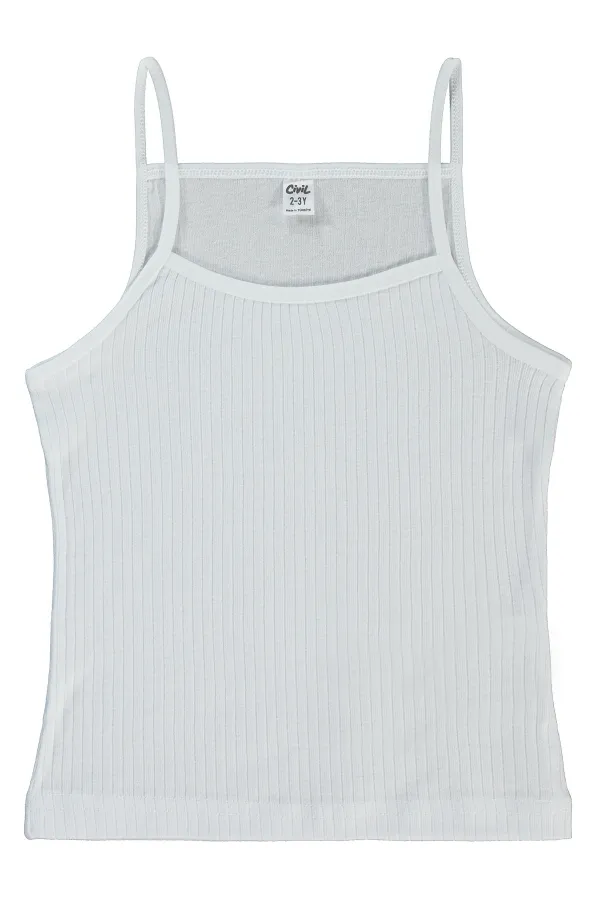 Girl's Tank Top 2-9 Years White-Lilac - Package