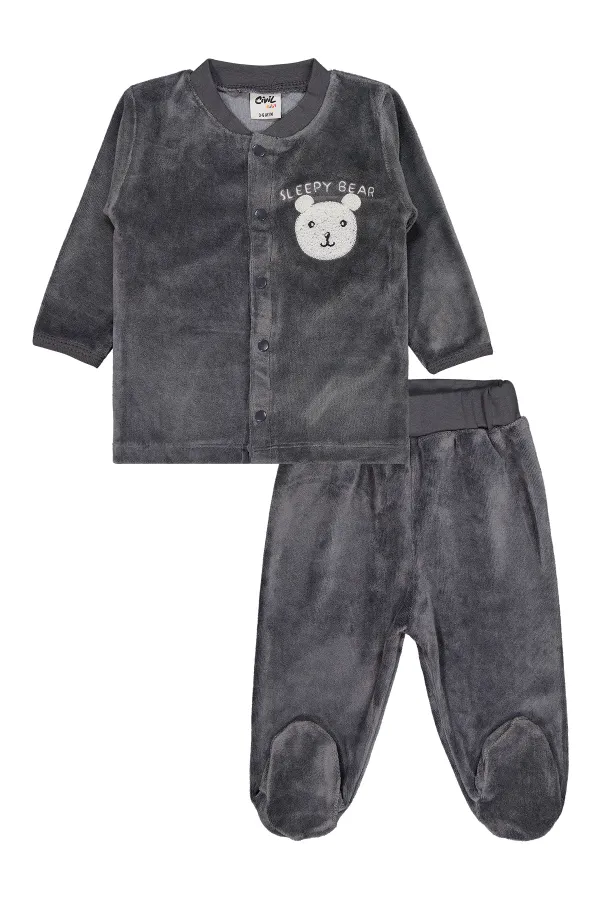 Baby Pajama Set 0-24 Months Dark Gray - Pack