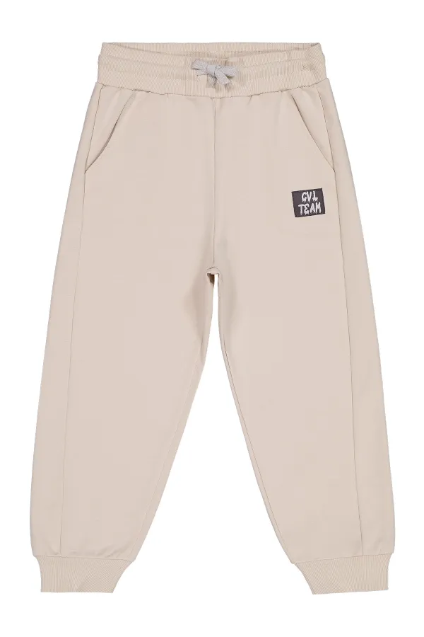 Erkek Çocuk Eşofman Altı 6-9 Yaş Bej - Paket