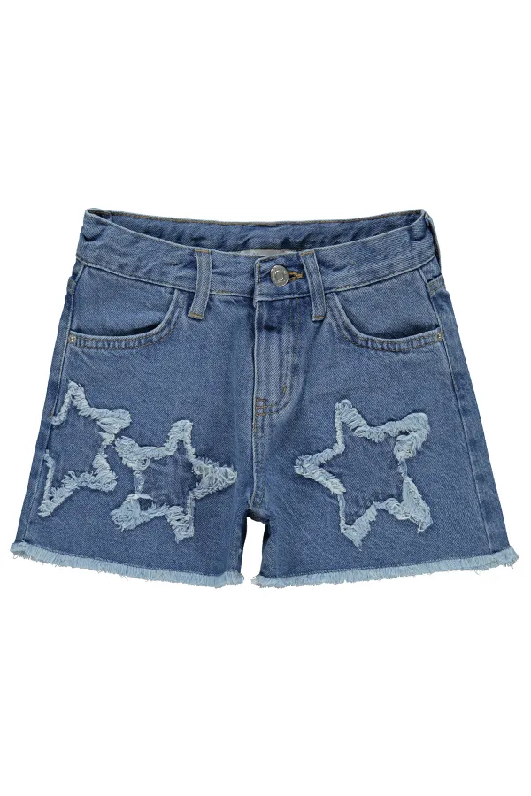 Short fille bleu 10-13 ans - Paquet