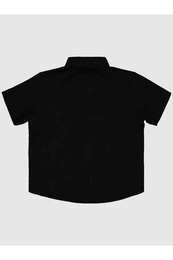 Erkek Çocuk Gömlek 2-5 Yaş Siyah - Paket