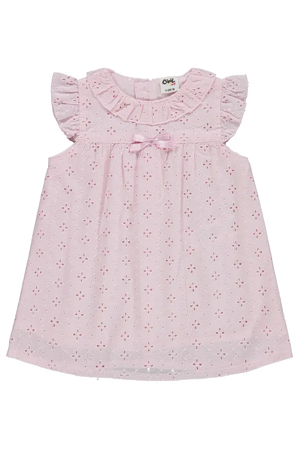 Bebek Jile ve Elbise 0-24 Ay Toz Pembe - Paket