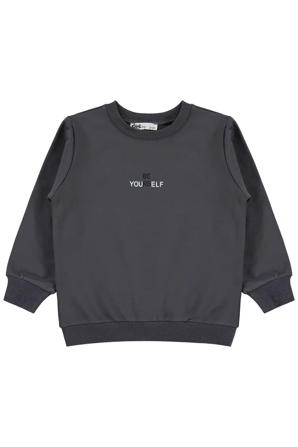 Sweat-shirt pour fille, 2-5 ans, anthracite - Emballage