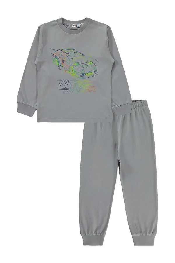 Ensemble pyjama garçon, 2-5 ans, gris - Emballage