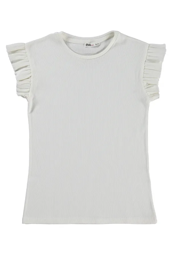 Kız Çocuk Tişört 10-13 Yaş Kırık Beyaz - Paket