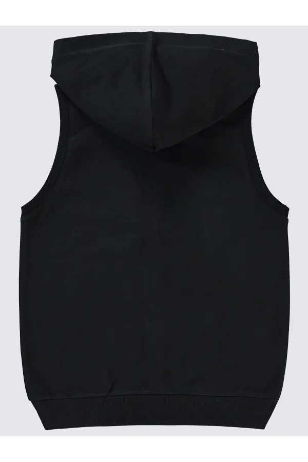 Erkek Çocuk Yelek 10-13 Yaş Siyah - Paket