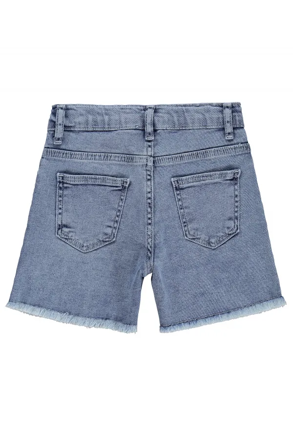 Kız Çocuk Şort 6-9 Yaş Mavi - Paket