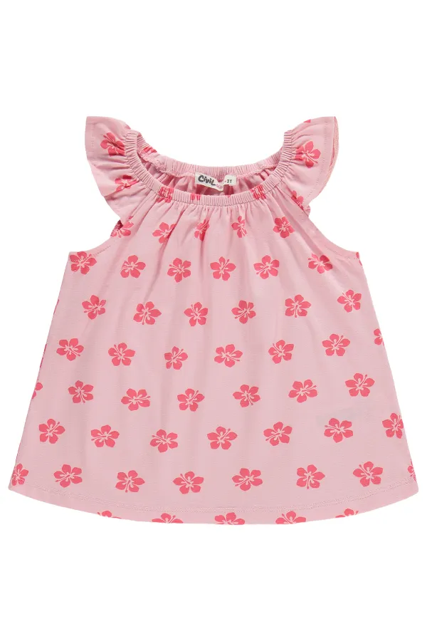 Ensemble pour fille de 2 à 5 ans, rose et grenade - Emballage