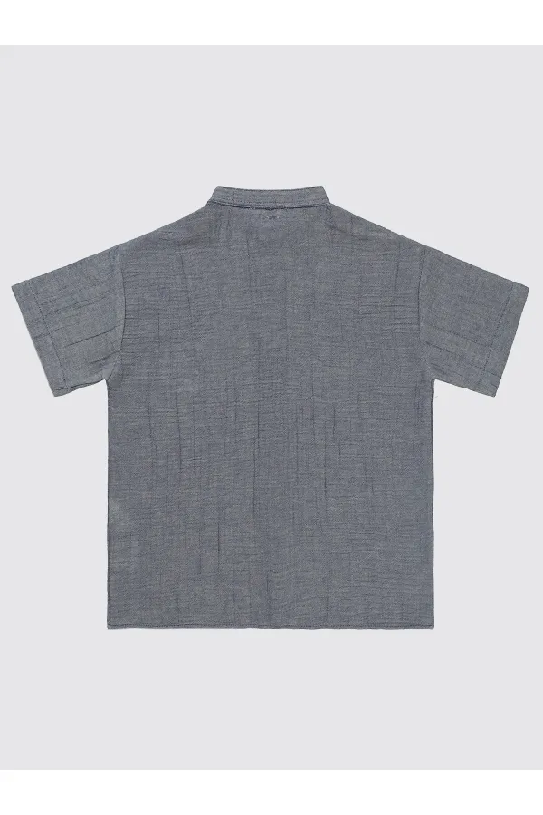 Boy Shirt 6-9 Years Indigo - Package Boy Shirt 6-9 Years Indigo - Package