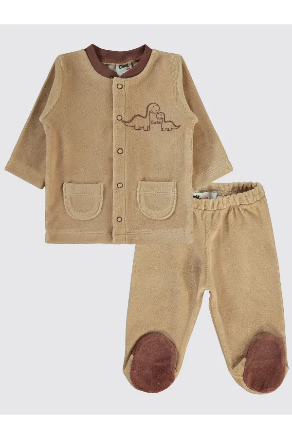 Baby Pajama Set 0-24 Months Milk Coffee - Package