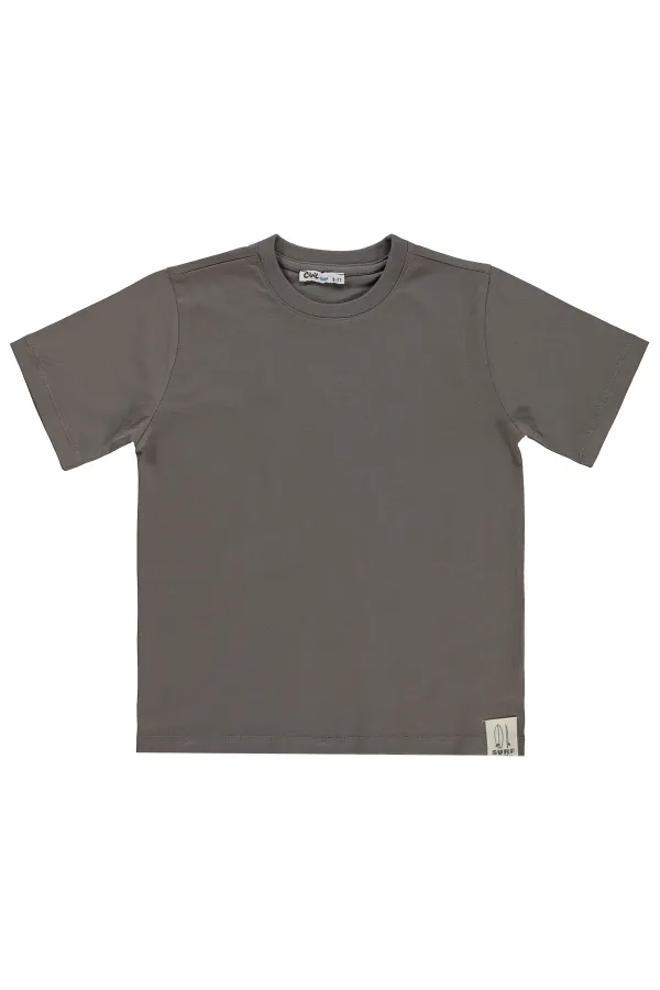 T-shirt garçon KM 6-9 ans Marron foncé - Lot