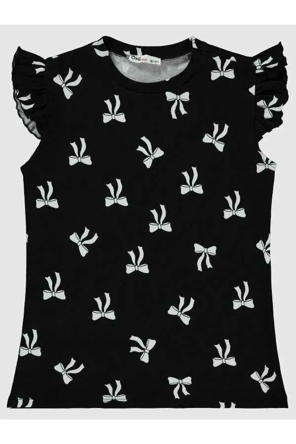 Girls' T-Shirt 10-13 Years Old Black - Pack