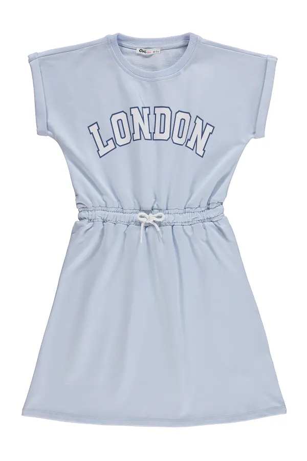 Kız Çocuk Jile ve Elbise 10-13 Yaş Açık Mavi - Paket