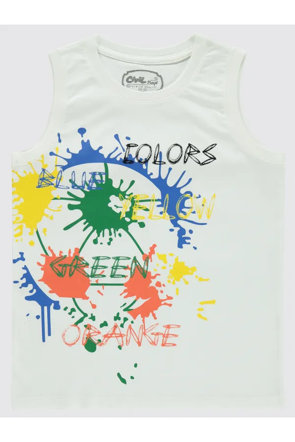 Boys T-Shirt 10-13 Years Old Ecru - Package