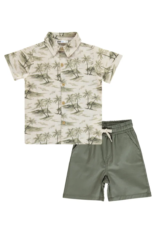 Ensemble d'équipe garçon 2-5 ans kaki - Pack