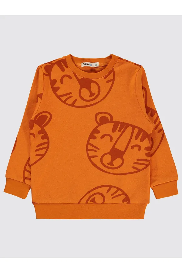 Boys Sweatshirt 2-5 Years Old Dark Orange - Package
