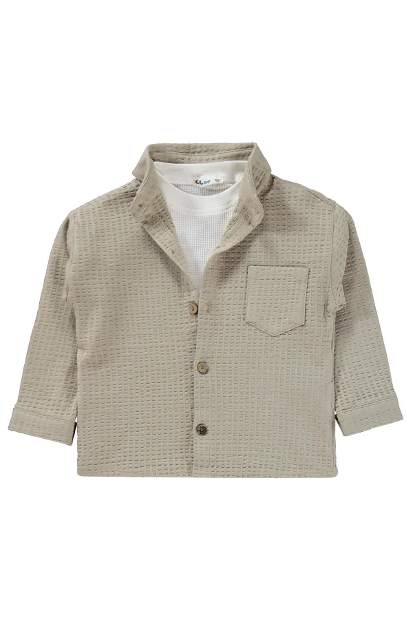 Erkek Çocuk Takım 2-5 Yaş Taş Rengi - Paket