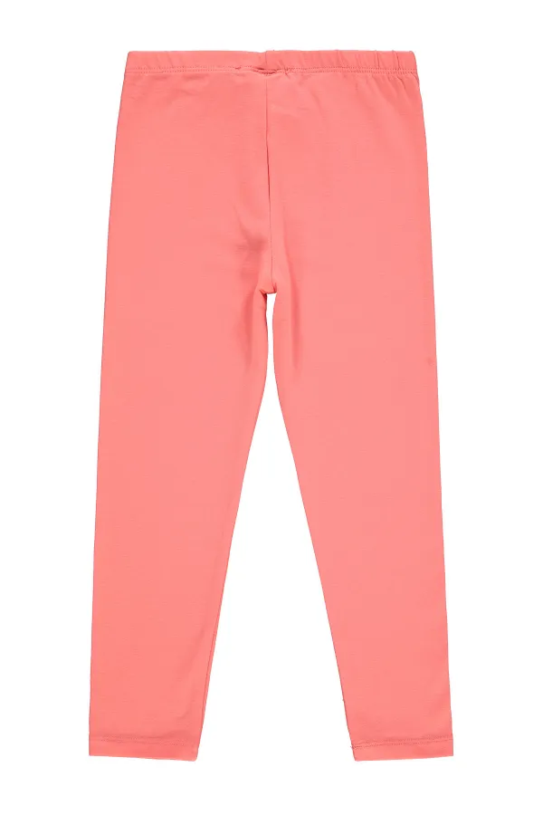 Kız Çocuk Tayt 6-9 Yaş Okyanus Mercanı - Paket