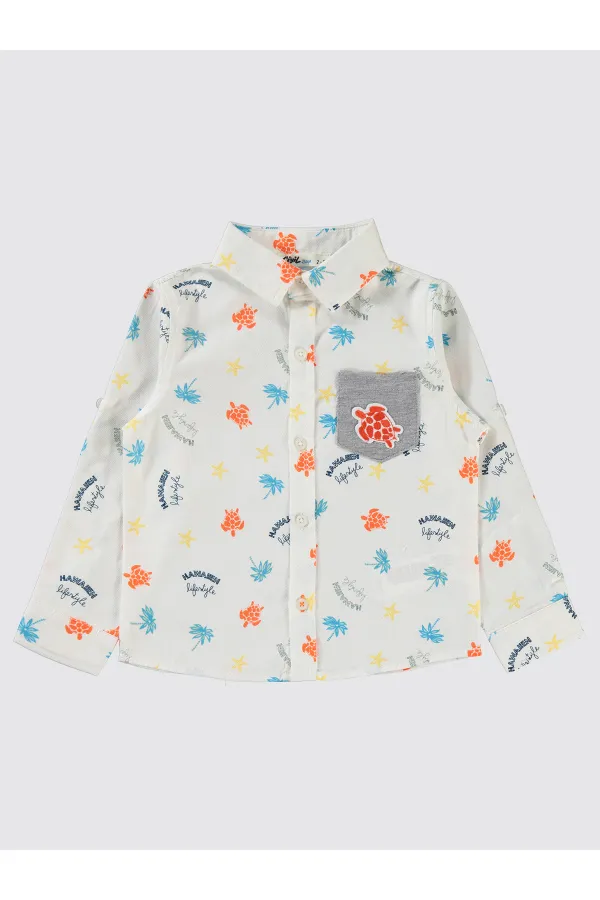 Erkek Çocuk Gömlek 2-5 Yaş Mavi - Paket