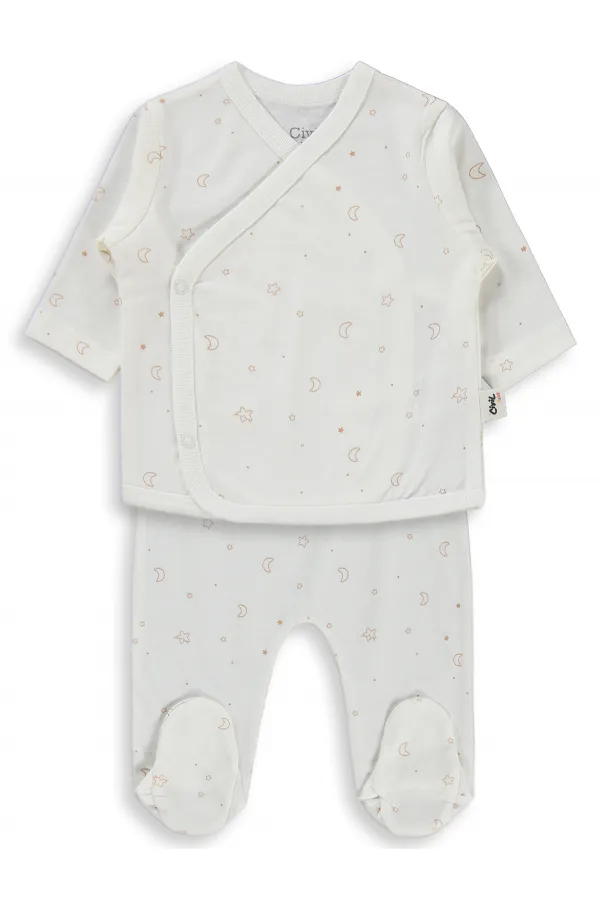 Bebek Zıbın Takımları 0-24 Ay Ekru - Paket