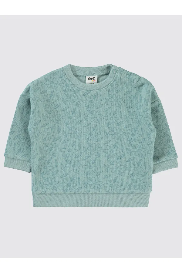 Sweat-shirt bébé vert 0-24 mois - Lot