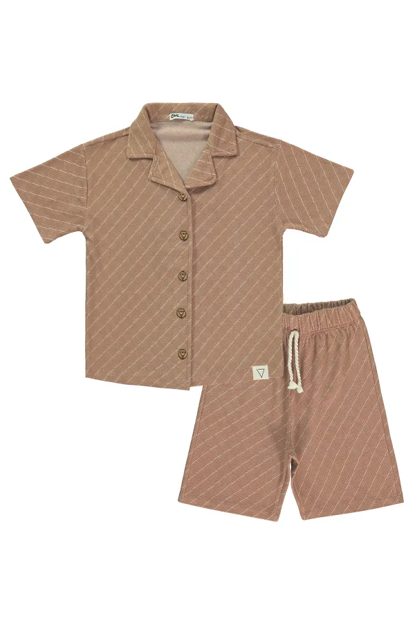 Ensemble garçon 6-9 ans marron - Emballage