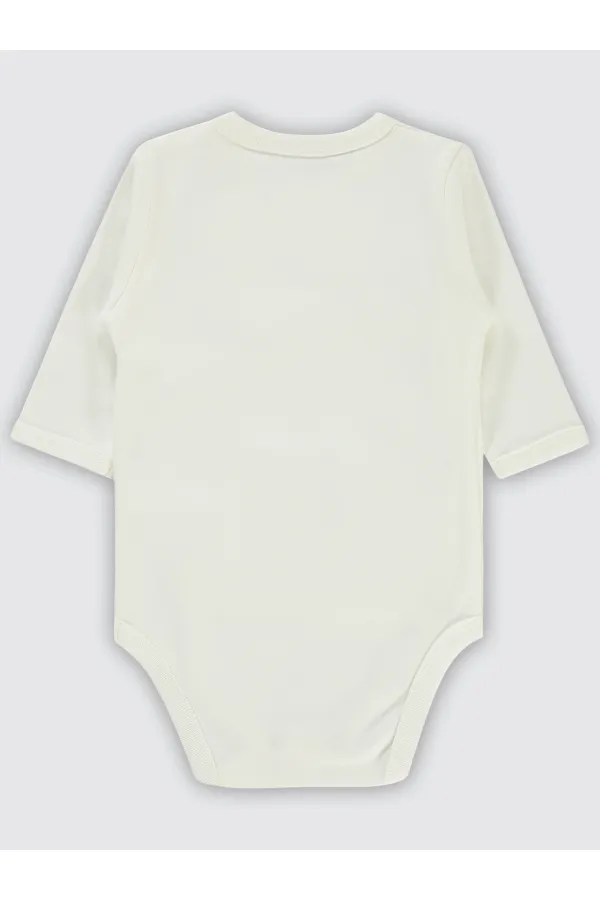 Bebek Çıtçıtlı Badi 0-24 Ay Ekru - Paket