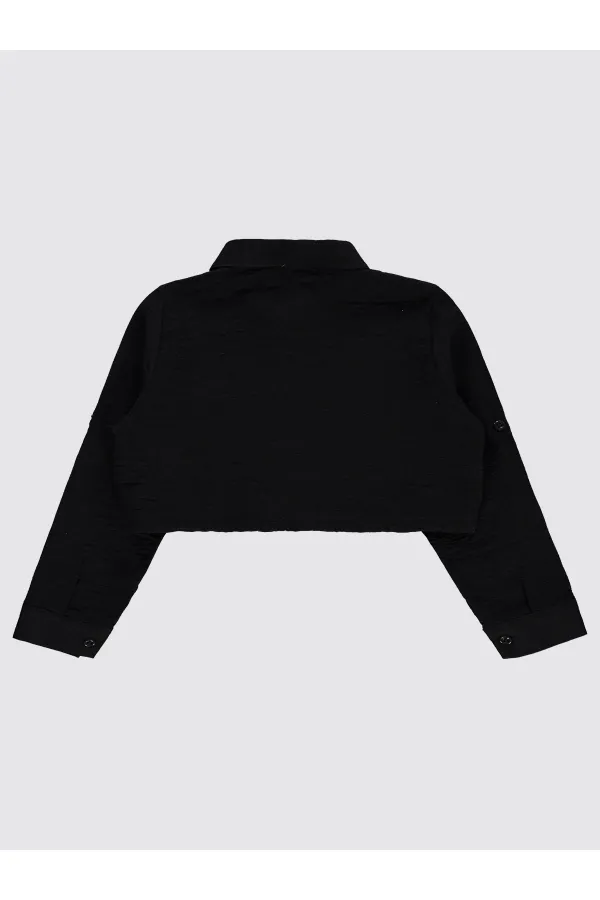 Kız Çocuk Gömlek 6-9 Yaş Siyah - Paket