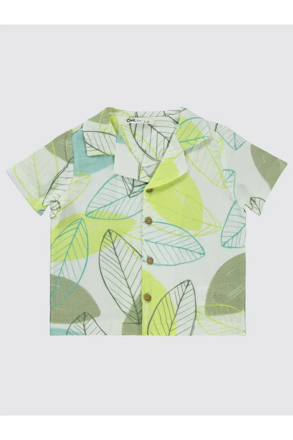 Chemise garçon 2-5 ans vert amande clair - Emballage