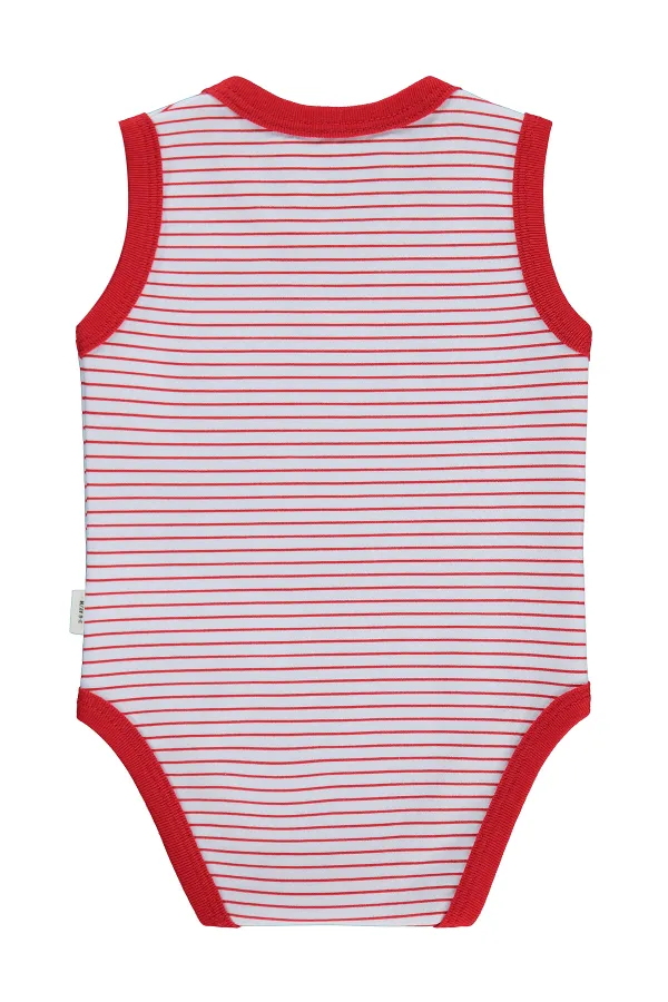 Bebek Çıtçıtlı Badi 0-24 Ay Kırmızı - Paket