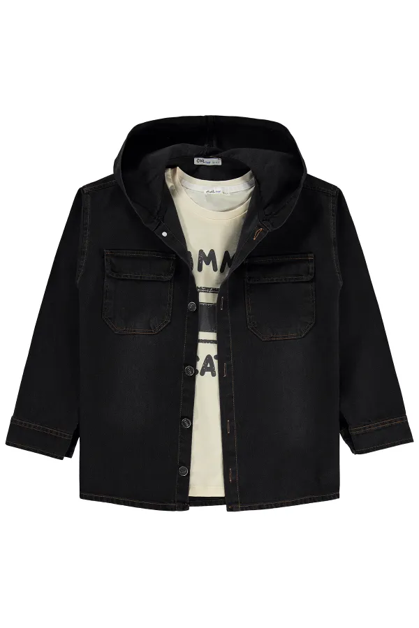 Ensemble chemise garçon, 10-13 ans, gris foncé - Emballage