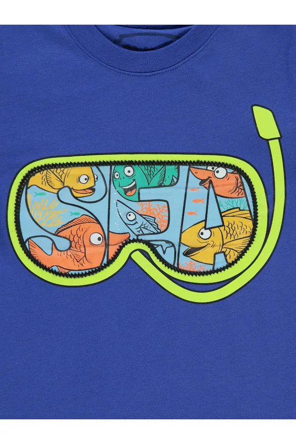 Boys T-Shirt 2-5 Years Old Light Navy Blue - Package